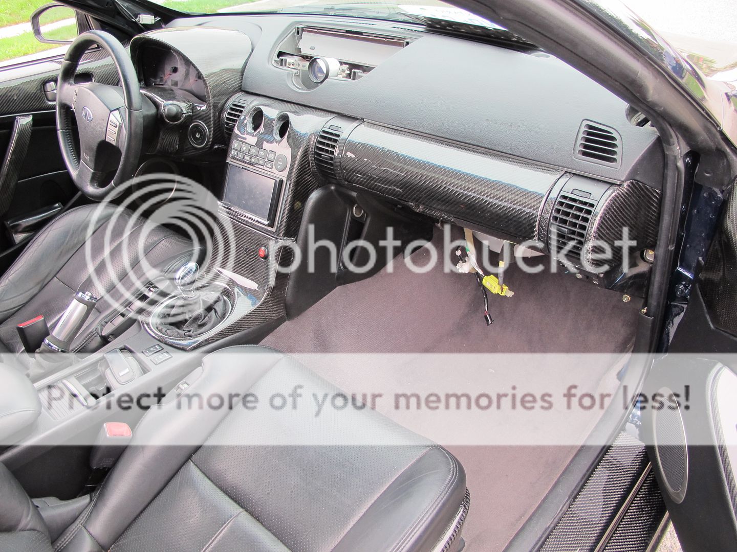 Complete Interior Carbon Fiber Wrapping Project Infiniti G35